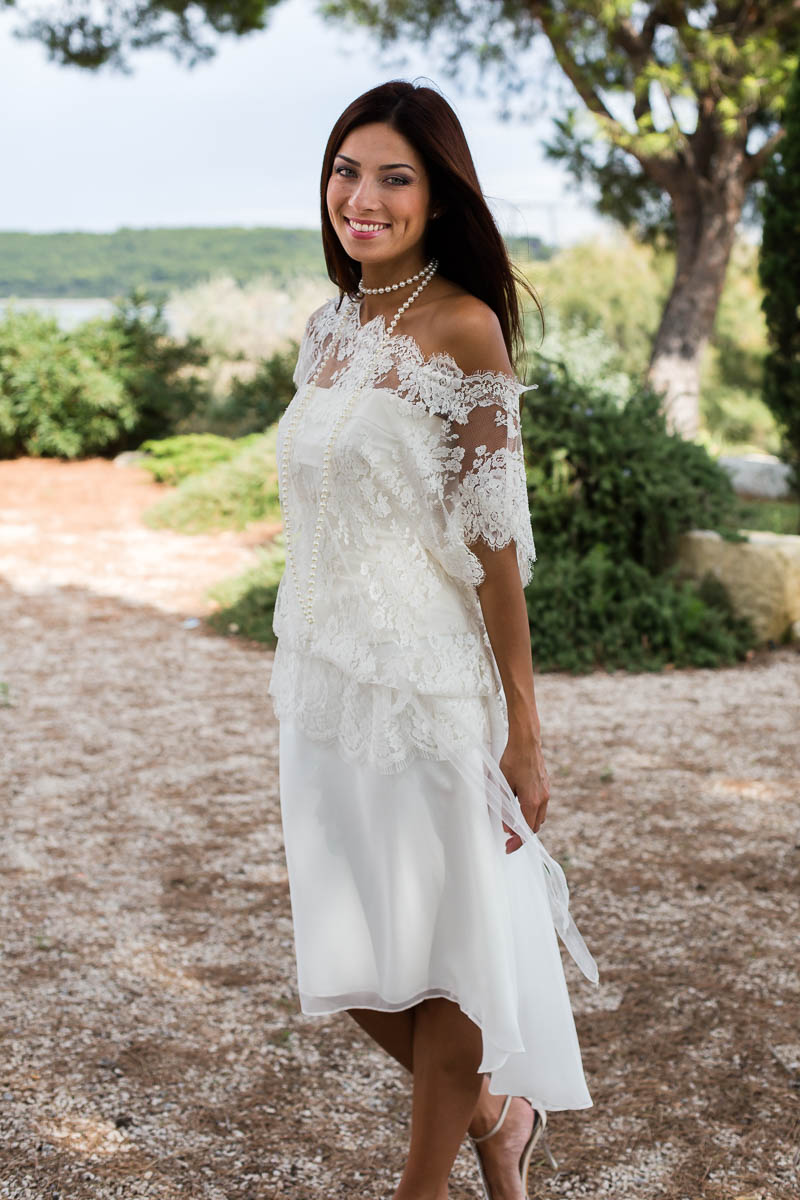 Robe de mariée courte style bohème