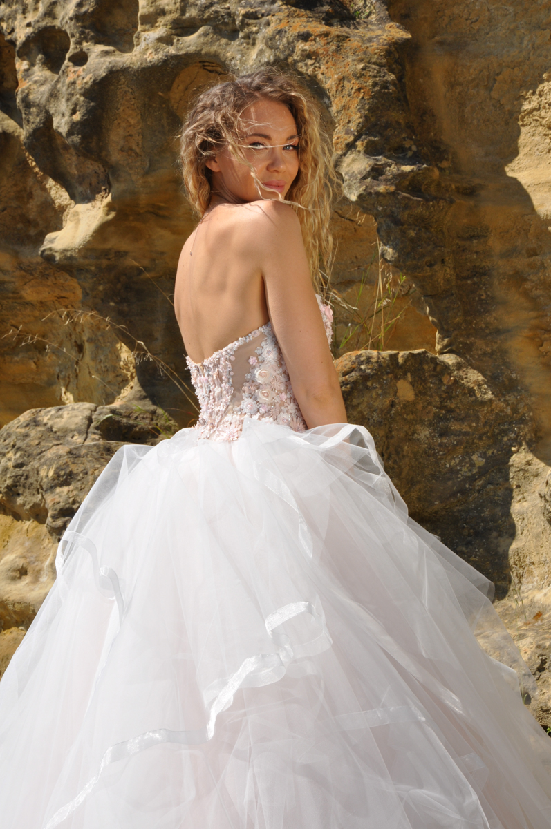 Robe de mariée romantique rose