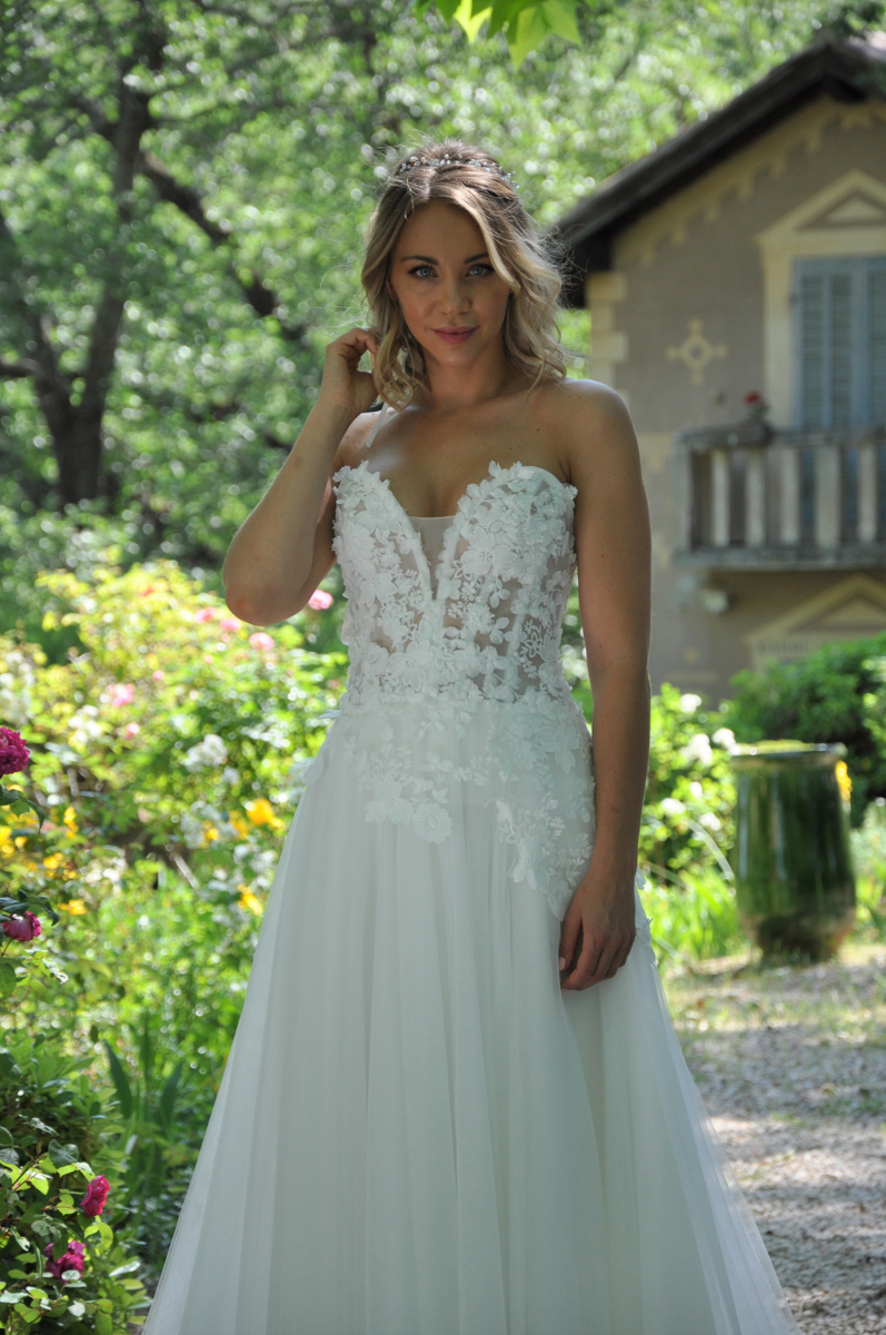 Robe de mariée bohème bustier