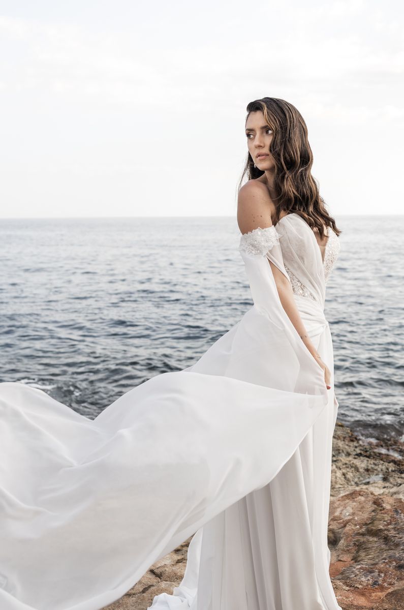 Robe de mariée avec manches longues