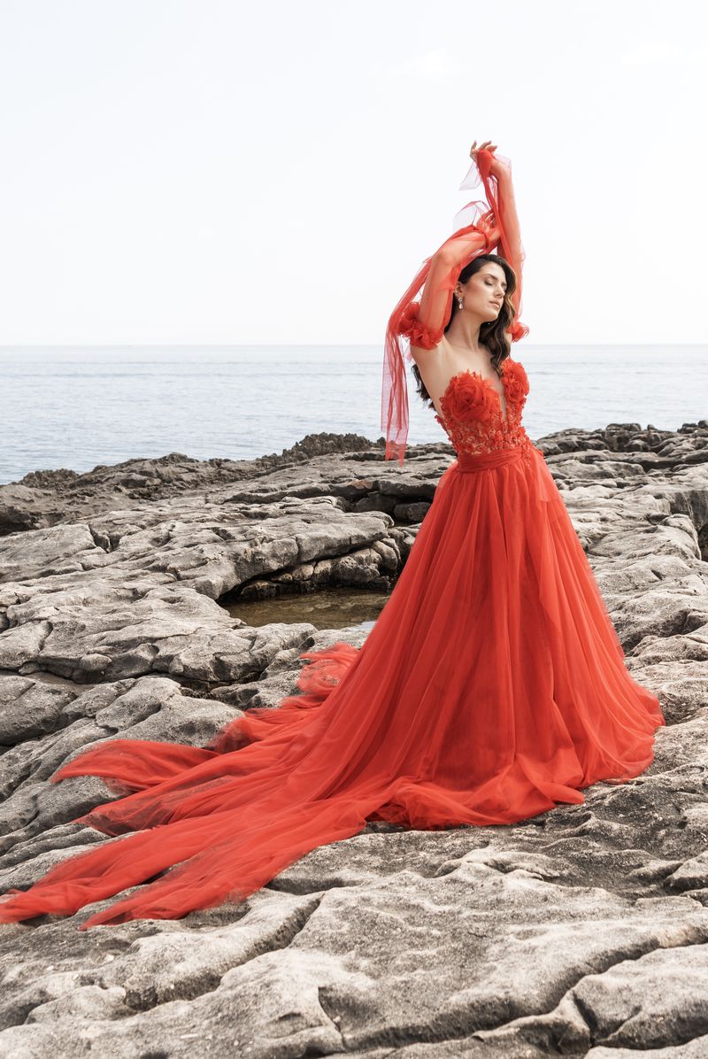 Robe de mariée rouge