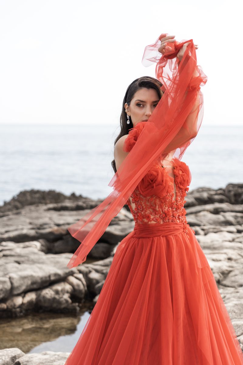 Robe de mariée rouge