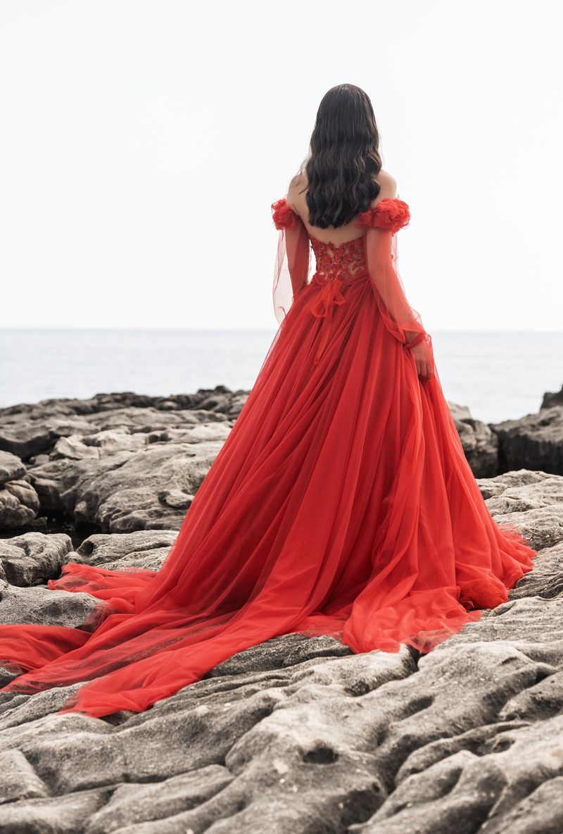 Robe de mariée rouge