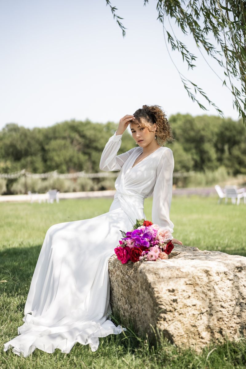 Robe de mariée manches longues