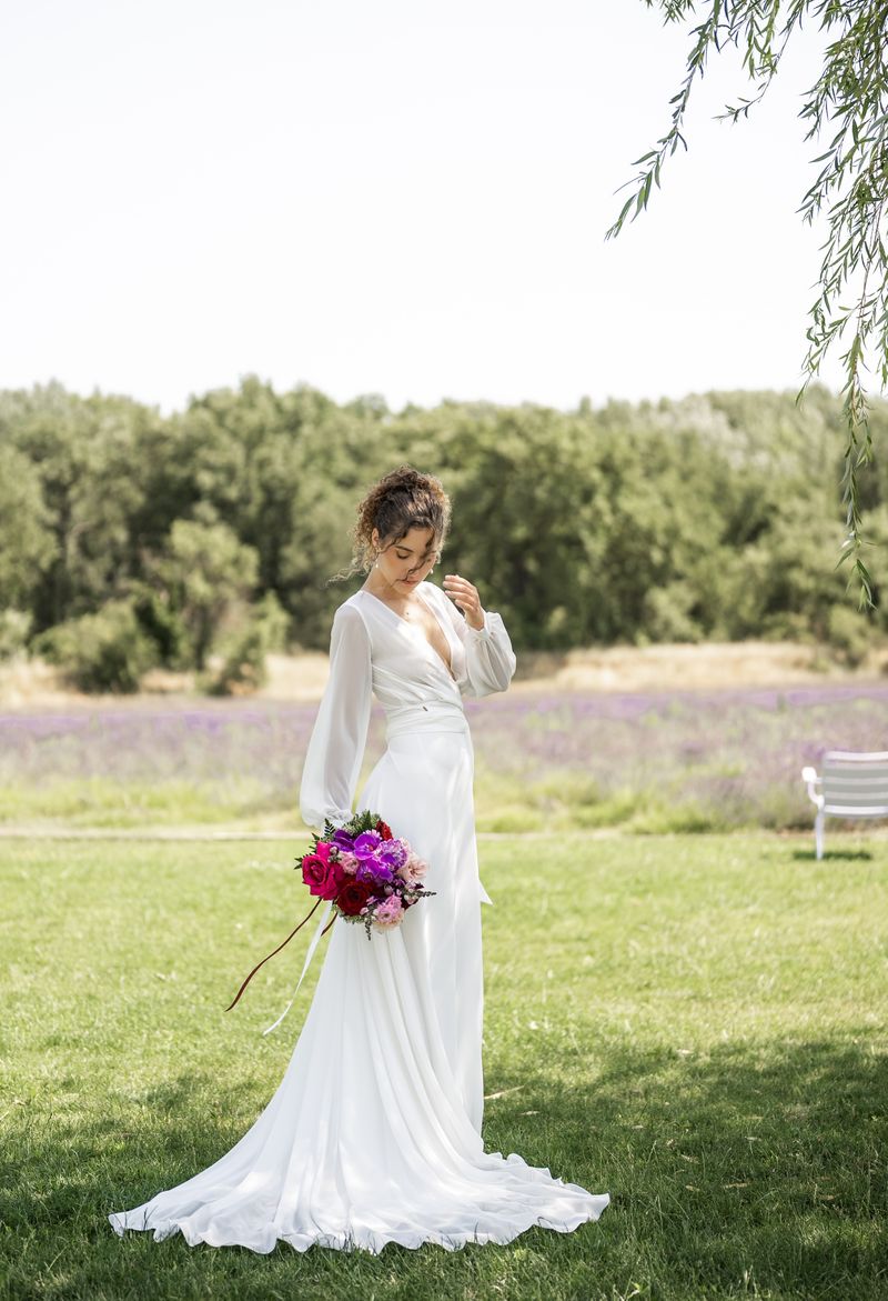 Robe de mariée manches longues