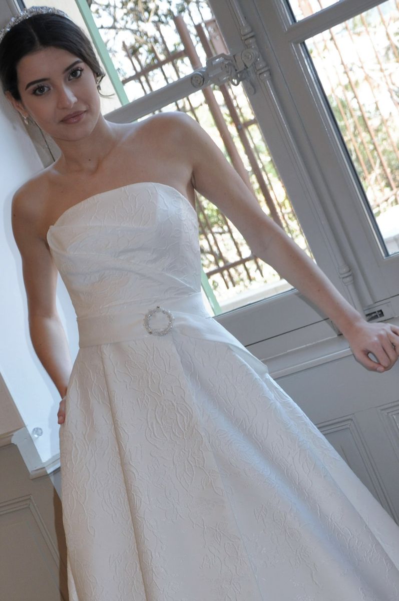 Robe de mariée simple en soie