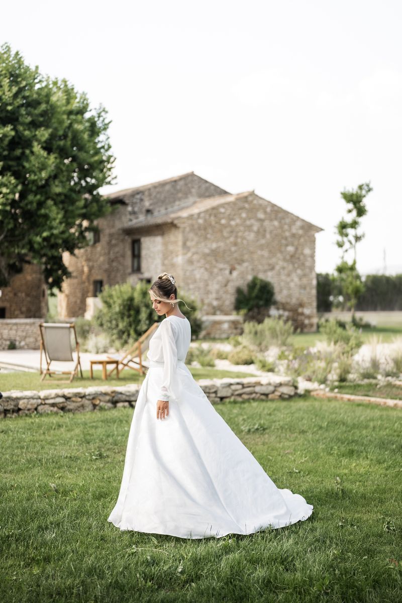 Robe de mariée bleue, originale