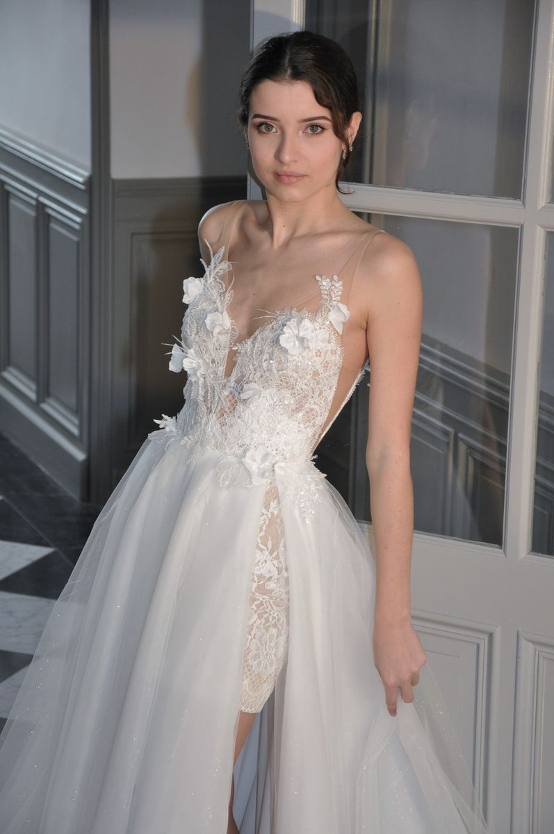 Robe de mariée modifiable courte et longue