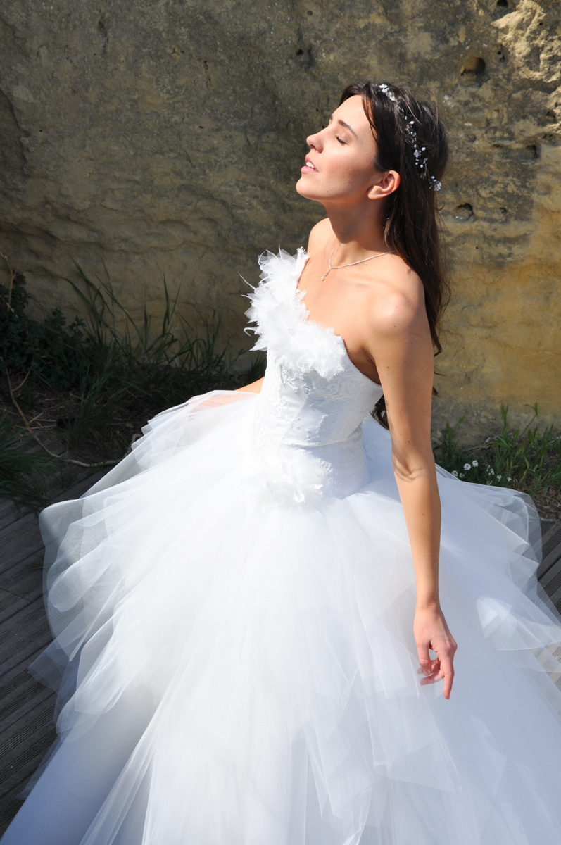 Robe de mariée princesse en dentelle