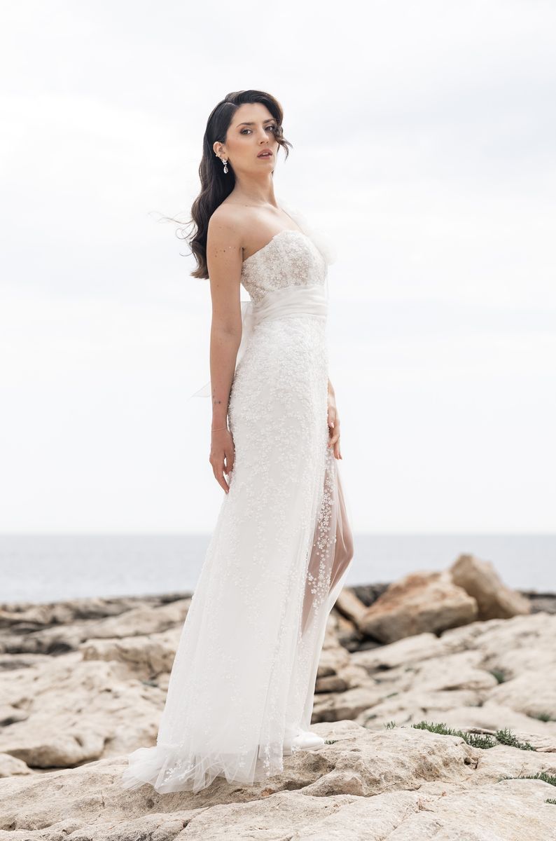 Robe de mariée 2 en 1 transformable princesse pour la cérémonie, droite pour la soirée